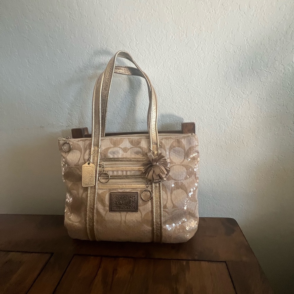 Coach Poppy Sequin Shoulder Bag